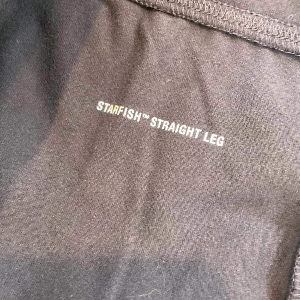 Lands End Starfish Straight Leg Knit Pants Navy Blue Petite Large L/P Pocket